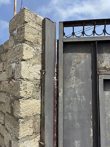 Həyət darvazaları: Yeni Dəmir Həyət darvazası, Yana açılan, 320 m, Mexaniki, Qapı ilə, rəng - Boz — 2