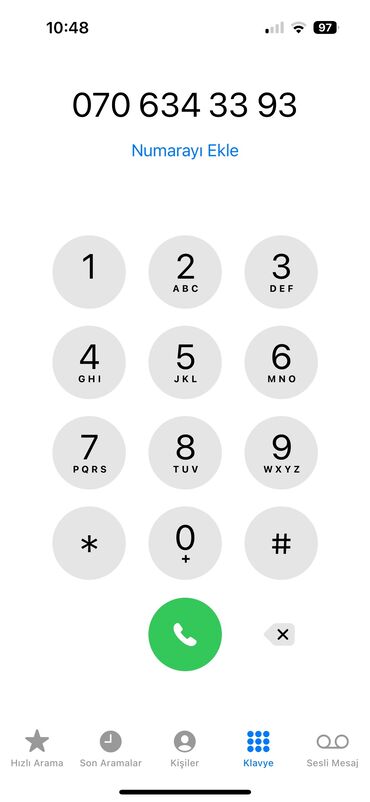 4 sim kartli telefonlar: Nömrə: ( 077 ) ( 6343393 ), İşlənmiş