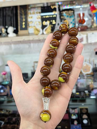 Bijuteriya: Məhsul: Təsbeh kolleksiyası – iri ölçülü dekorativ daş muncuqlu — 1