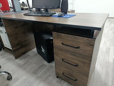 Ofis dəst mebeli: Ofis mebel dəsti – kompüter masası, dolab, iş masası, çay masası — 1