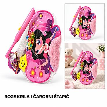 KMT Halloween dečji set vile – roze krila i čarobni štapić HW-004