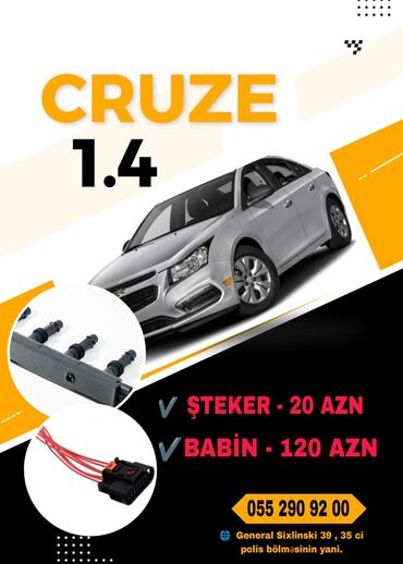 hacıqabul chevrolet: Chevrolet CRUZE, 1.4 l, Benzin, 2013 il, Orijinal, Yeni