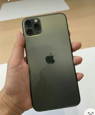 iphone 11 pro цена в кыргызстане: IPhone 11 Pro Max, Б/у, 64 ГБ, Зеленый, Защитное стекло