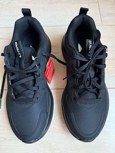 Детская обувь: Подростковые кроссовки Li-Ning и Warrior, размер 37 - Цвет: черный с — 14