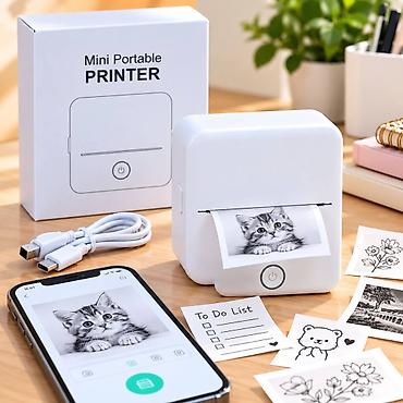 Mini portable printer Mini Portable Printer – Kompakt və Praktik