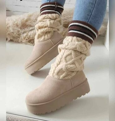 obuća ccc akcija: Ugg boots, color - Beige, 41