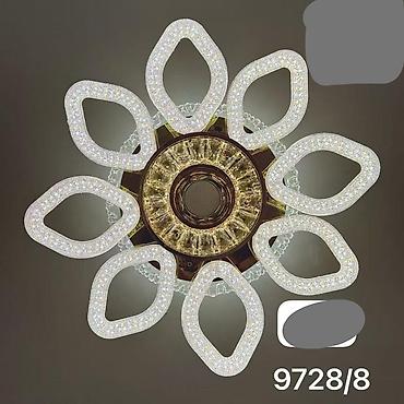projector screen: Потолочная светодиодная люстра 9728/8 - Дизайн: цветок с 8 — 1