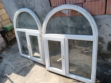 qapi pencere setkalari: İşlənmiş İki qat şüşə paketi Plastik pəncərə, Еni: 100 sm, Uzunluğu: 130 sm, Ödənişli quraşdırma