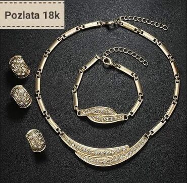 Ostali nakit: Komplet 24K pozlata
Cena:2100 din — 7