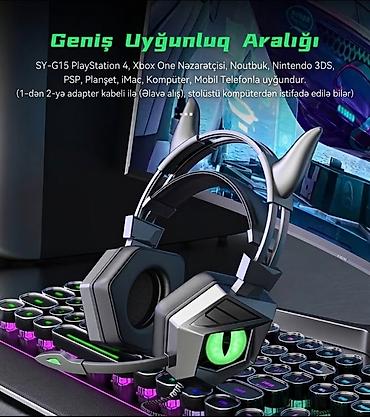 kompüter kasası: SY-G15 oyun qulaqlığı - Geniş uyğunluq: PlayStation 4, Xbox One — 1