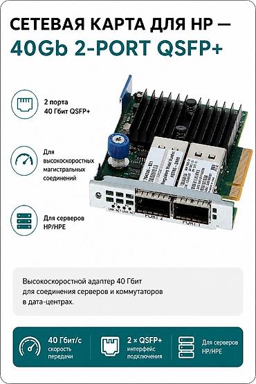Сетевая карта для HP — 40Gb 2-port QSFP+ ~ 2 порта 40 Гбит QSFP+ ~
