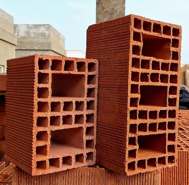 Kərpiclər: Keramzit/keramik boşluqlu blok (hörgü kərpici) - Material: bişmiş gil — 4