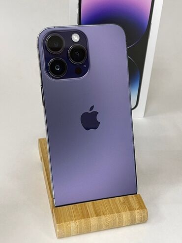 Apple iPhone: IPhone 14 Pro Max, Б/у, 256 ГБ, Deep Purple, Зарядное устройство, Чехол, Коробка, 87 %