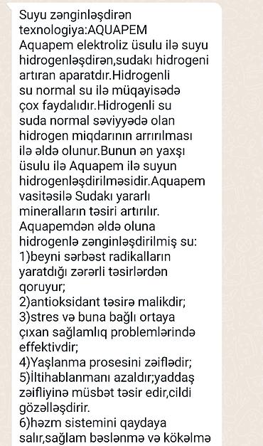 1984 kitab: Suyu zənginləşdirən texnologiya:AQUAPEM Aquapem elektroliz üsulu ilə — 3