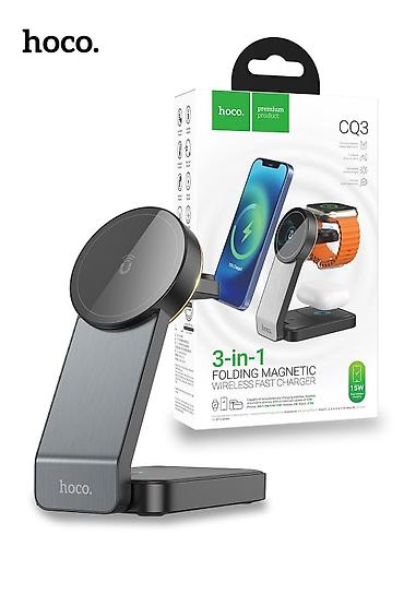 ipone: Беспроводное зарядное устройство Hoco CQ3 3 в 1 для айфонов — 3