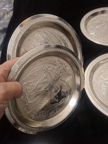 dərin boşqab: Boşqablar, rəng - Gümüşü, Metal — 2