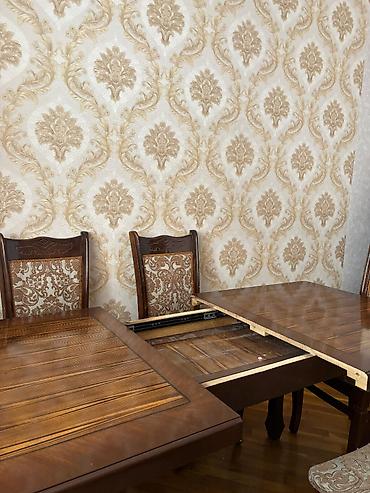 lovhe: Yemək otağı dəsti – açılıb-bağlanan masa və 6 ədəd stul - Material — 2