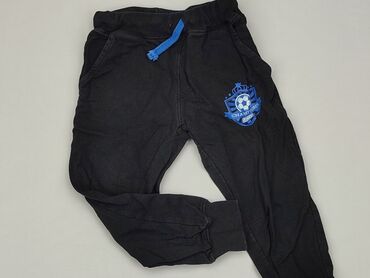 czarne elastyczne spodnie wysoki stan: Spodnie dresowe, 4-5 lat, 110, stan - Dobry