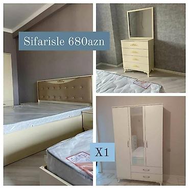 Ev və bağ: Sifarisle yatag desti 680AZN. Rəng seçimi var . Dolab ölçüsü — 4