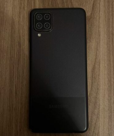 телефон samsung: Samsung Galaxy A12, 64 GB, rəng - Qara, Barmaq izi