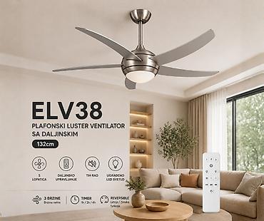 podni ventilator akcija: ELV38 plafonski luster–ventilator sa daljinskim upravljanjem - — 1