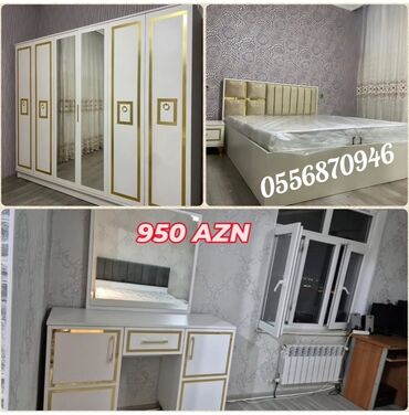 Yataq otağı dəstləri: İkinəfərlik çarpayı, Dolab, Termo, 2 tumba, Azərbaycan, Yeni — 28