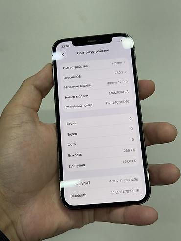 Apple iPhone: IPhone 12 Pro, Б/у, 256 ГБ, Графит, Защитное стекло, Чехол, В рассрочку, 100 % — 2