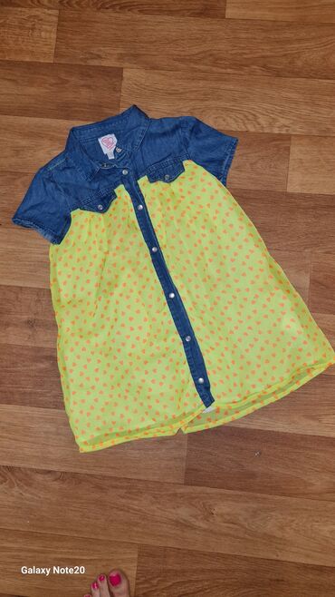 платья шелк: Детское платье, цвет - Желтый, Б/у