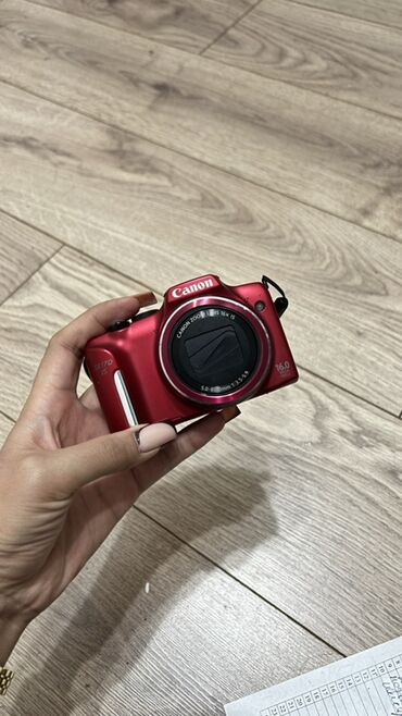 камера видеонаблюдения: Компактная цифровая камера Canon PowerShot SX170 IS (красный цвет)