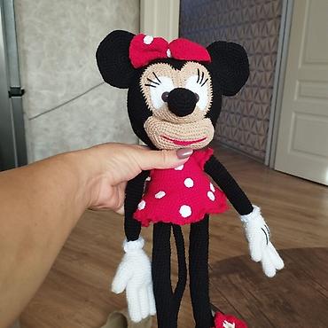 masinlar oyuncaq: Əllə toxunmuş amigurumi oyuncaq mikkimaus - Material: pambıq iplik — 1