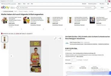 Rekviziti za vežbanje: #2202 Pojas za mršavljenje HOT BELT Germany; Materijal: NEOTEX; — 4