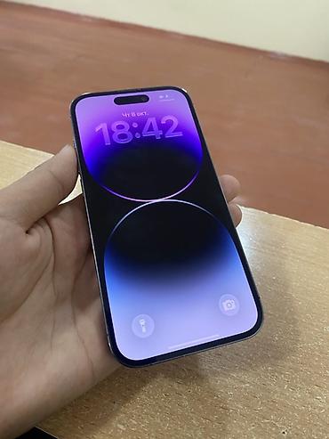 Apple iPhone: IPhone 14 Pro, Б/у, 256 ГБ, Deep Purple, Кабель, 75 % — 2