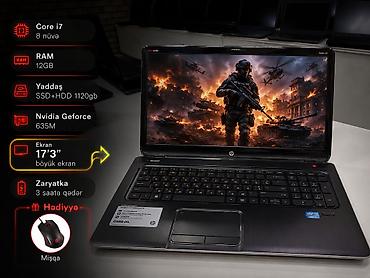 android monitor satilir: I7-8nüvə/RAM 12GB/ 17'3 Mat ekran/SSD+HDD-1.000GB 💻Əla variantı — 1