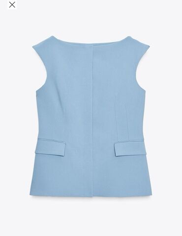 женские кружевные трусики: Mavi qadın kostyum dəsti – jilet və şalvar - Rəng: açıq mavi (pastel