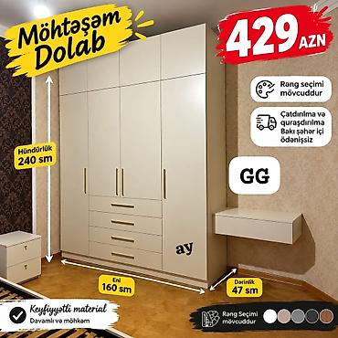 Möhtəşəm Dolab – funksional və zərif dizayn Ölçülər: - Hündürlük: 240