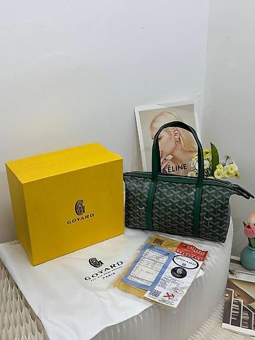 dəri plas kisi: Lüks brendli çanta kolleksiyası Məhsullar: - Goyard Boston tərzində — 1
