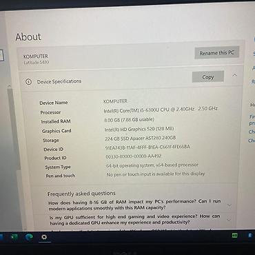 Dell: İşlənmiş Dell Latitude, 14 ", Intel Core i5, 256 GB, Ünvandan götürmə, Pulsuz çatdırılma, Ödənişli çatdırılma — 5