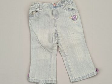 legginsy imitujące jeans: Spodnie jeansowe, 12-18 m, stan - Dobry
