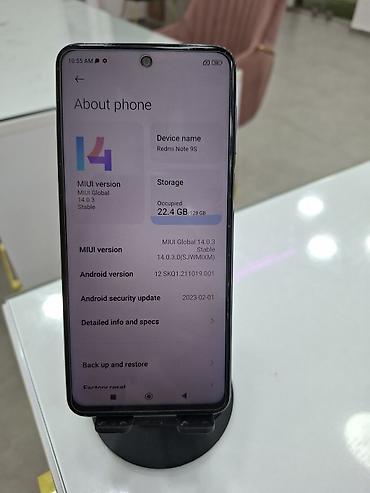 nar mobile telefon satisi: Xiaomi 128 GB, rəng - Mavi, 
 Barmaq izi — 3