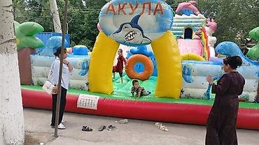 детский комплекс: Надувной детский комплекс «Акула» — яркий батут‑городок с морской — 1