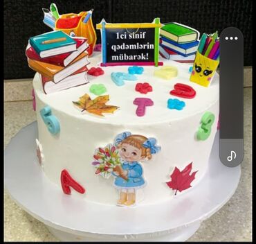 Tortlar: Tematik tortlar – fərdi dizayn - Yeni il tortu: ağ krem örtüklü — 5