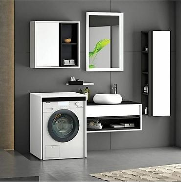 kuxna skaflari: Hamam mebeləri Moydadırlar dolablar led işığlı güzgülər duş kabinlər — 5