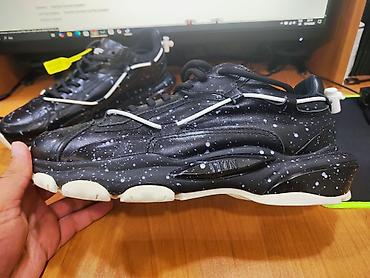 ayaqlar: Məhsul: Valentino Garavani Bounce Paint-Splattered Leather Sneakers – — 2