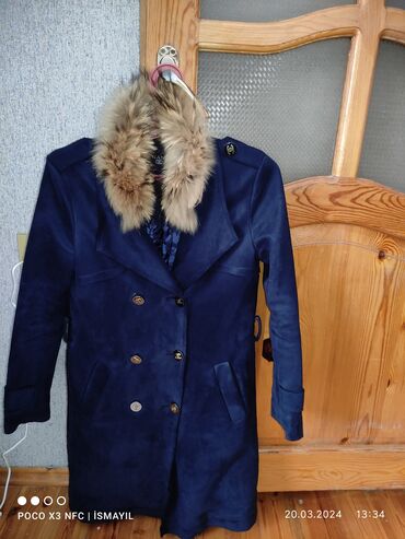 şuba palto: Palto Chanel, M (EU 38), rəng - Göy
