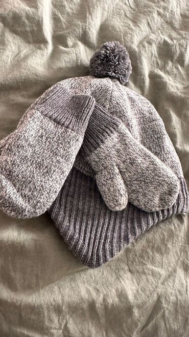 вязанные новорожденный комплект: Комплект, түсү - Боз, Жаңы