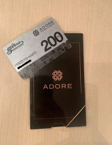 adore hediye karti: 200 azn məbləğində "Adore"-dan hədiyyə kartı