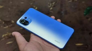 телефон нот 6: Xiaomi, Mi 11 Lite, Б/у, 128 ГБ, цвет - Голубой, 2 SIM