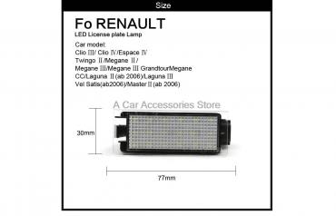 Tuning oprema: LED Svetlo za tablice - RENAULT Led svetlo za tablice - RENAULT - set — 6