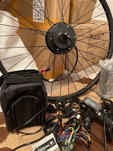 Велосипед тетиктери: ✅Электро комплект 29,27.20 размер передний привод. ✅350w,36v.Батареек