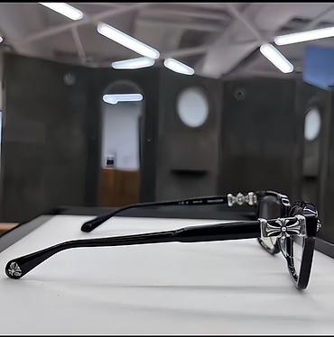 золотое цепочки: Очки Chrome Hearts - Форма: классическая прямоугольная/wayfarer с — 2